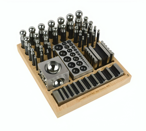 Juego Completo de Herramientas de Acero para Joyería, Punzones de Abombado, Base de Bloque de Madera - Product Image 3