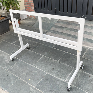 CHB68047 White <b>Folding</b> <b>Table</b> <b>Legs</b> with Caster Wheels - Product Image 6