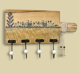Natural Wood Wall Hooks Minimalist Hat Hanger Easy Install Wall Mount Wooden Peg Knob <b>for</b> Hanging Coat <b>Towel</b> Cap Bag Jacket - Product Image 2