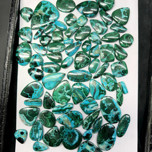 Vente en gros AAA Grade naturel Chrysocolle Malachite Agate verte Cabochon meilleur prix pierres précieuses en vrac pour la fabrication de bijoux - Product Image 1