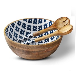Soporte de fundición de Metal artesanal de tendencia, cuenco para servir con acabado de madera Natural, vajilla para el hogar y el restaurante, cuenco para uso en la cocina - Product Image 3