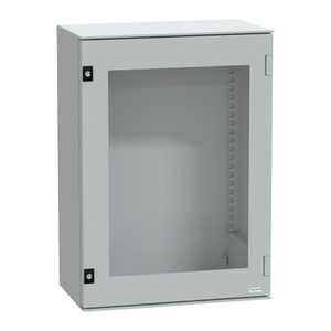 Armadio in Poliestere da Parete Schneider Electric NSYPLM75TG Thalassa PLM con Porta Vetrata 747x536x300mm IP66 IK08 RAL 7035 - Product Image 1