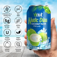 Eau de coco 330ml filtrée, aromatisée, sans sucre, en bouteilles/canettes |   Fabricant vietnamien, meilleur prix de gros, OEM/ODM, échantillon gratuit