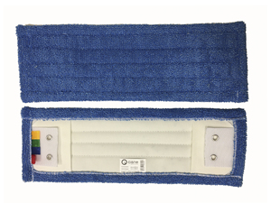 MICROFIBRE REFILL FLAT <b>MOP</b> PROFESSIONAL DOUBLE SYSTEM POCKETS&HOLDER 15X45 Grs.BLUE (carton 12 Pcs) HIGH QUALITY AND LONGLASTI - Product Image 1