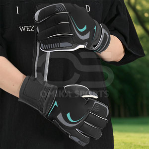 Gants de gardien de but de football pour jeunes en cuir imperméable respirant antidérapant paume renforcée personnalisable - Product Image 5