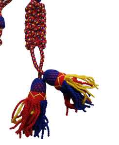 This is a multi-color wool bugle <b>cord</b>, typically used with a B-flat bugle - Product Image 1