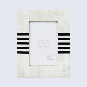 Incrustation d'os fait à la main cadre photo géométrique moderne créatif écologique de haute qualité - Product Image 3