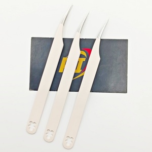 Pince à épiler d'isolement en forme de dauphin professionnelle en gros pour l'extension de cils antimagnétique de précision en acier inoxydable - Product Image 4