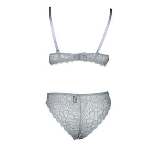 Ensemble soutien-gorge et culotte en mousse pour femme - Gris - Product Image 2