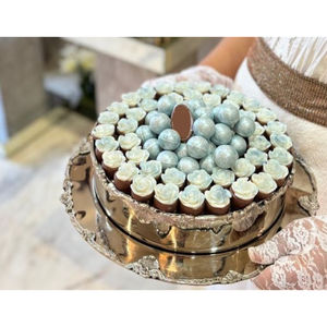 Lujoso cuenco plateado para servir chocolate, cuenco de Metal de la mejor calidad, postres, dulces, plato para servir para ocasiones especiales y eventos - Product Image 5