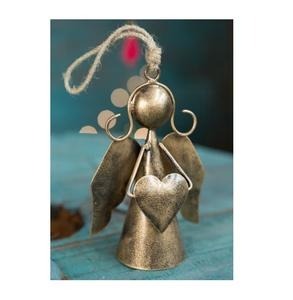 Antique Style Métal Suspendu Ange Ornements De Noël Arbre Décoration Festive Décor À La Maison Cadeau De Vacances À Collectionner Ange Figurine - Product Image 1