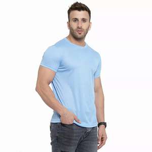 T-shirts pour hommes en gros, surdimensionnés, de haute qualité, à manches courtes, en soie/coton, impression personnalisée, vêtements de rue - Product Image 4