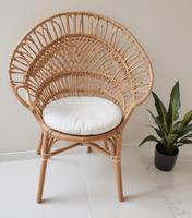 Chaise élégante en rotin et rotin fabriqués à la main avec un design tissé naturel-Parfait pour une utilisation intérieure et extérieure