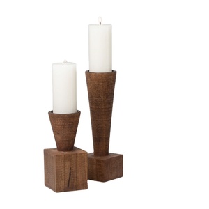 Bougeoir en bois en spirale Unique, prix d'usine, vente chaude, bougeoir en bois de haute qualité, support de mariage fabriqué - Product Image 3