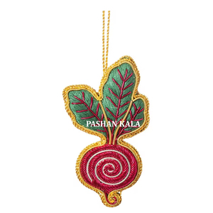 Adornos navideños de acabado fino Multicolor, forma personalizada, Material de tela bordada Zari para decoración de fiesta de año nuevo - Product Image 1