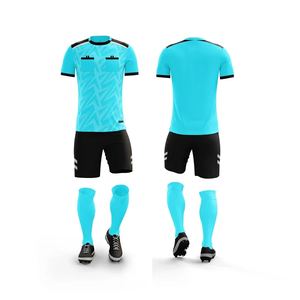 Vêtements de football personnalisés, maillots de football, shorts, chemises design, uniformes pour jeunes, ensembles de maillots de football tricotés bleus pour hommes - Product Image 1