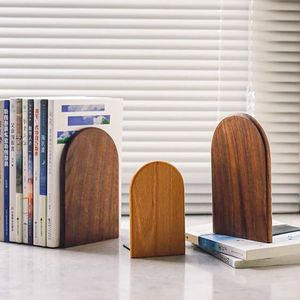 Sujetalibros de madera de acacia y mango hechos a mano, soportes de libros resistentes para estantes de oficina, extremos de libros elegantes hechos en la India - Product Image 1