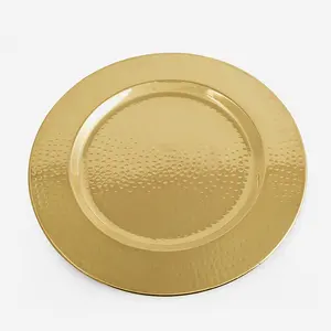 Best Quality Handicraft brass charger plate Dinner Plates Wedding decorate use Customized Size Natural Craft