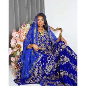 Sapphire Queen Ball Gown Somali Dirac Engagement <b>Dress</b> with Crystal Decoration - Product Image 2