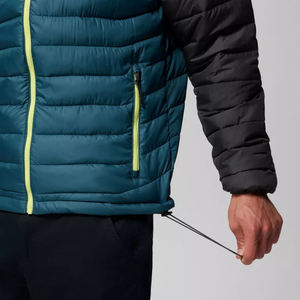 Veste d'hiver matelassée pour homme de haute qualité en toile, col montant, couleur et logo personnalisés - Product Image 5