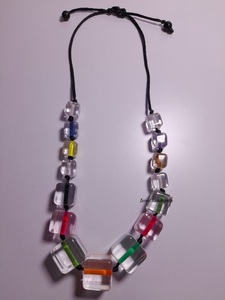 Bracelet de cheville en résine perles bijoux de mode collier en résine pour femmes Style classique fête porter collier en résine époxy qualité Standard - Product Image 3