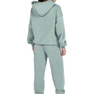 Vêtements d'entraînement pour femmes sur mesure en gros, ensemble de survêtement 2 pièces, sweat-shirt à capuche et pantalon, survêtement pour femmes, jogging - Product Image 2