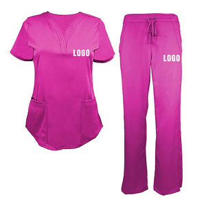 Uniformes de Enfermería de hospital cómodos de secado rápido para mujer al mejor precio, juego de fregado de etiquetas personalizadas con diseño único, diseño OEM - Product Image 3