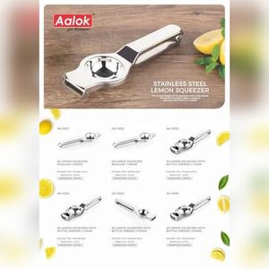 Presse-citron en acier inoxydable Aalok avec ouvre-bouteille intégré, presse-agrumes manuel pour la cuisine et le bar - Product Image 3