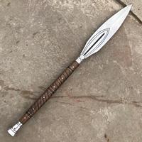 Hache-tarière tactique MDM forgée à la main, lame en acier à haute teneur en carbone, manche en bois de rose, prête au combat, lance médiévale, qualité industrielle 4