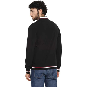 Chaqueta de invierno personalizada Oem Varsity College, chaqueta de hombre de talla grande transpirable en blanco, chaqueta de béisbol universitaria para hombre, Color negro - Product Image 6