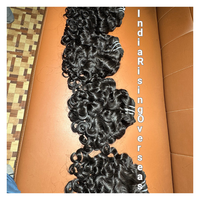 Rambut Keriting Bayi India Model Temple Hair Pendek, Rambut Asli Double Drawn, Ekstensi Rambut: bukan model permanen