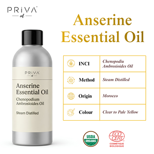 Aceite Esencial de Anserina Orgánico a Granel, Chenopodium Ambrosioides, Destilado al Vapor, Ecocert, Marruecos, Venta al por Mayor, Grado Cosmético Calmante - Product Image 2