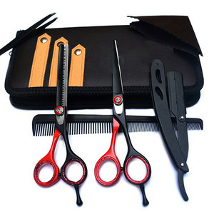 Kit de Tijeras de Peluquería de Acero Inoxidable para Salón de Belleza con Tijeras de Entresacar y Herramientas de Peluquero - Product Image 1