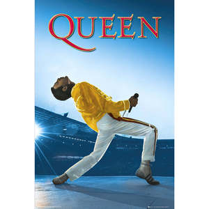 Modern Queen Live at Wembley <b>Poster</b> Black <b>Frame</b> Paper Material for Wall Decor - Product Image 3