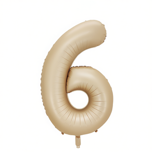 Palloncini Numero Caramello per Feste N6 100 Cm 12 Pezzi per Sacchetto - Product Image 2