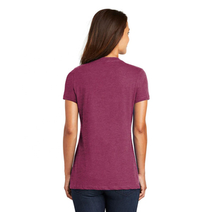 T-shirt Femme Col V en Maille Mélange Durable, Décontracté, Uni, Écologique, pour l'Entraînement, Vente en Gros, Marque Renommée - Product Image 5