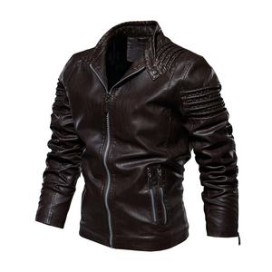 Veste pour homme Nouvelle veste en cuir pour homme Hiver Automne Veste de moto pour homme Chaude Mode Slim Vêtement d'extérieur Marque masculine Veste pour homme - Product Image 1