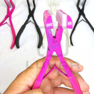 Professional Hair Extension Pro <b>Tape</b> in Press Pliers with Silicone Pads <b>Tape</b>-In Hair Extension Pliers Hot Pink Color - Product Image 4