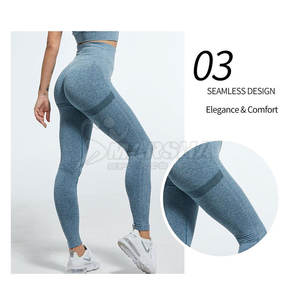 กางเกงโยคะไร้ตะเข็บสำหรับผู้หญิงกางเกงใส่เล่นโยคะผลิตในยิมของผู้หญิง - Product Image 2