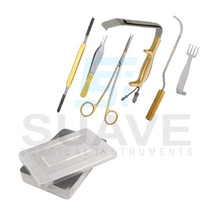 Ensemble d'instruments de blepharoplastie manuels réutilisables de haute qualité, sur mesure, 6 pièces, boîte en acier, chirurgie plastique SUAVE SURGICAL - Product Image 1