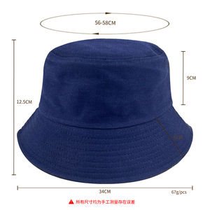 Chapeaux seau brodés unisexes d'été décontractés Logo personnalisé en coton à chevrons Couleur unie Style Hip Hop pour le cyclisme de performance - Product Image 2
