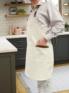 Wholesales <b>Waterproof</b> Canvas <b>Apron</b> High Quality Printing logo Customized Unisex Canvas Leather Accessories <b>Apron</b> AAA-0046C - Product Image 6