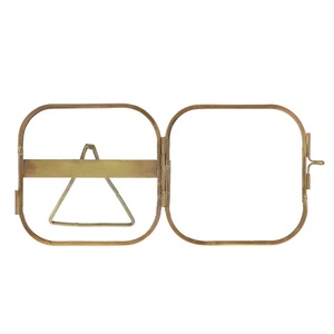 Yuvarlak kenarlı şık kompakt kare cam Metal fotoğraf çerçevesi raf şekillendirme, Polaroid ekran ve hediye paketleme için Ideal - Product Image 6