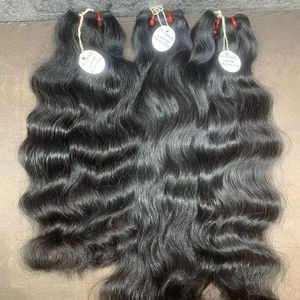 Cabello ondulado del cuerpo, cabello humano indio, venta al por mayor, cabello del templo del sur de la India - Product Image 1