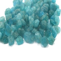 Pierres brutes d'apatite bleue ovale de 10-12 mm, de haute qualité, fabriquées à la main, 25 pièces, bleu néon naturel, pour le développement de la confiance en soi