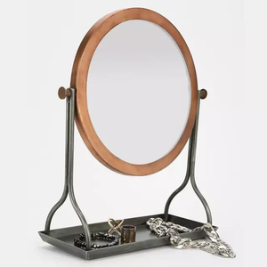 Espejo de pared clásico para el hogar, decoración del hogar, Hotel, restaurante, con acabado de plata, redondo, suministros de Hotel montados en la pared - Product Image 3