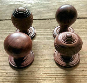 Boutons de porte ronds en bois naturel uni faits à la main, bouton de porte personnalisé, couleur, forme, taille, fabriqué en Inde - Product Image 2