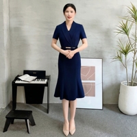 Ensemble robe blazer formelle pour femme, longueur genou, pour le bureau et les tenues professionnelles, 100% polyester respirant, OEM ODM