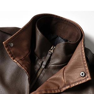Meilleur fabricant pas cher veste en cuir pour hommes de haute qualité étiquette personnalisée veste en cuir de style chaud fabriquée en usine - Product Image 3