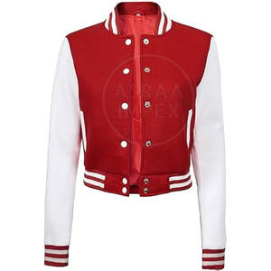 Chaqueta corta con letras superventas de lana 100% para mujer, Chaqueta corta con letras de talla grande para mujer, a la venta - Product Image 2